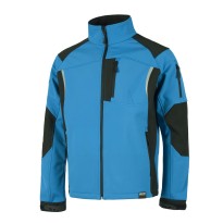 Tous Dehors - Veste Workshell combinée avec fermeture éclair en nylon - Workteam couleur rouge/gris taille M