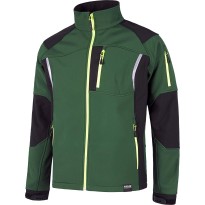 Tous Dehors - Veste Workshell combinée avec fermeture éclair en nylon - Workteam couleur rouge/gris taille M