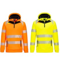 Swea tde Travail Haute Visibilité DX4 avec Capuche Demi-Zip Portwest DX482