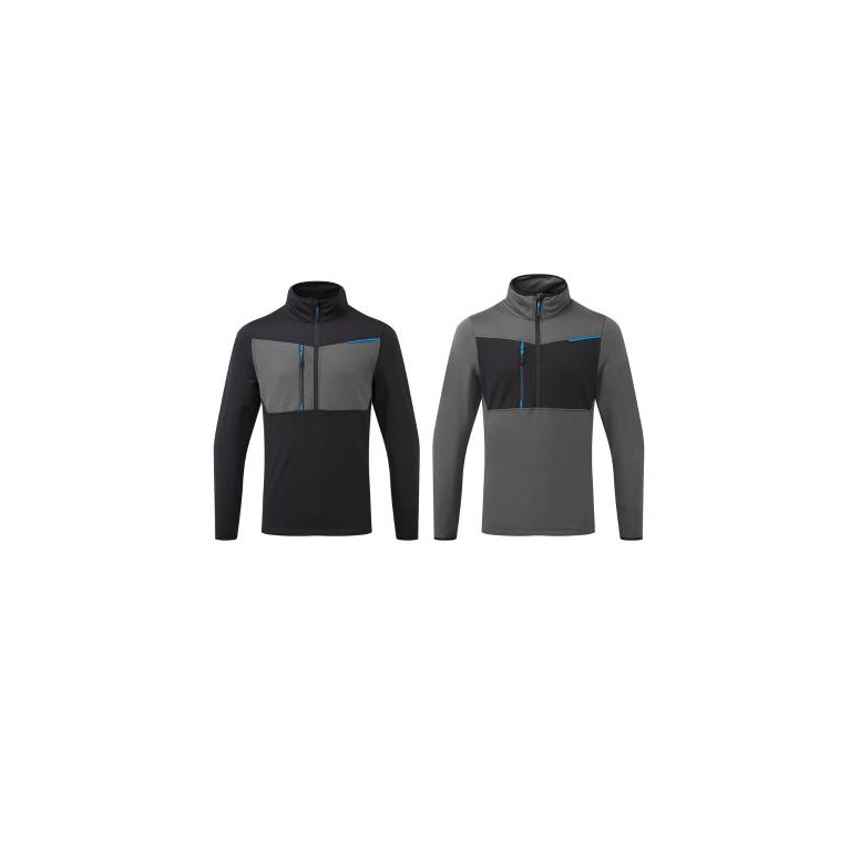 Sweatshirt de travail WX3 à demi-fermeture...