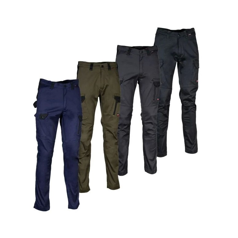 Pantalons de travail multipoches Cofra Stretch...