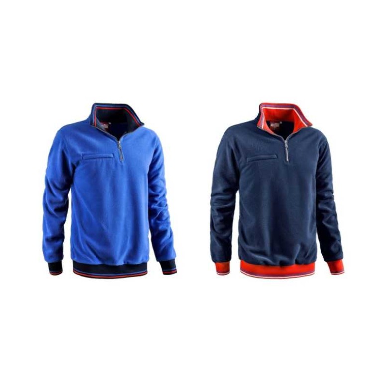 Sweat à Capuche en Polaire de Travail Demi-Zip...