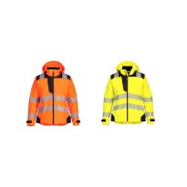 Veste de Travail Haute Visibilité Multipoches Imperméable avec Capuche Portwest PW389
