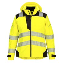 Veste de Travail Haute Visibilité Multipoches Imperméable avec Capuche Portwest PW389