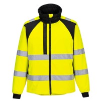 Veste de Travail Haute Visibilité Imperméable Multipoches Coupe-Vent avec Fermeture Éclair Intégrale Portwest CD875