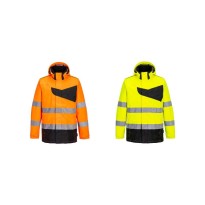 Veste de Travail Haute Visibilité Imperméable Multipoches Metalfree avec Capuche Portwest PW265