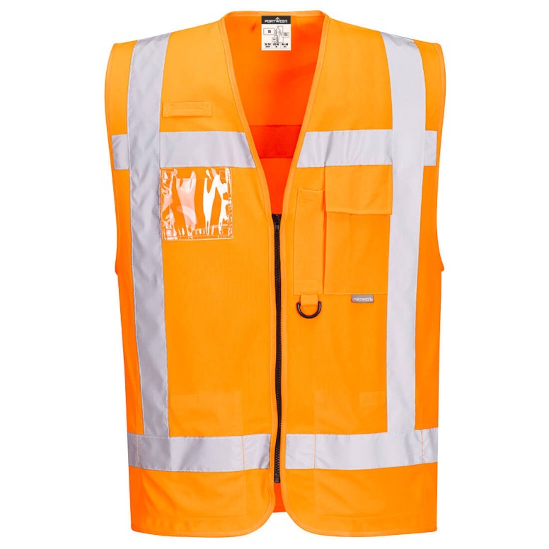 Gilet de Travail Haute Visibilité Multipoches à...