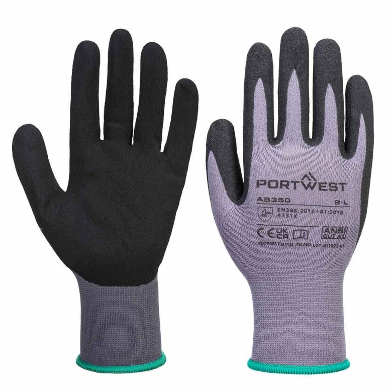 12 Pièces - Gants de Travail Enduits Nitrile...