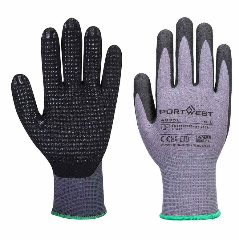 12 Pièces - Gants de Travail Enduits Nitrile...