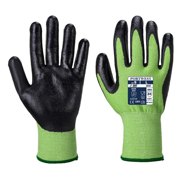 Gants ANTI-COUPURE Niveau 5 enduits de nitrile...