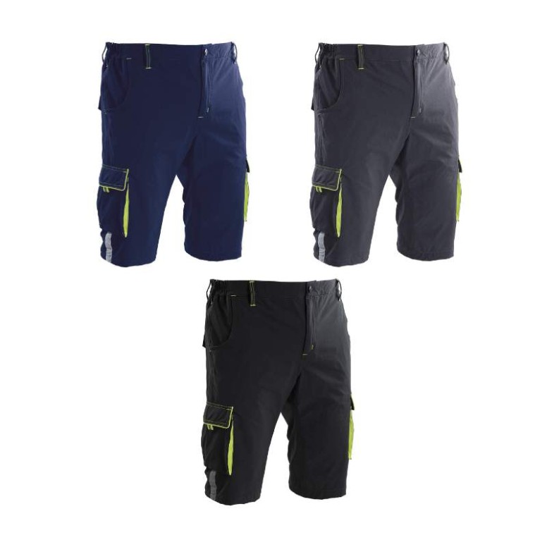 Bermuda de Travail Stretch Multipoches P&P...