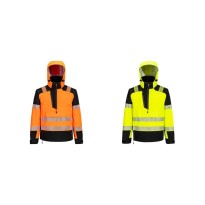 Blouson de Travail Haute Visibilité Multipoches Imperméable Stretch avec Capuche Portwest T161