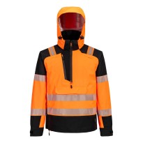 Blouson de Travail Haute Visibilité Multipoches Imperméable Stretch avec Capuche Portwest T161