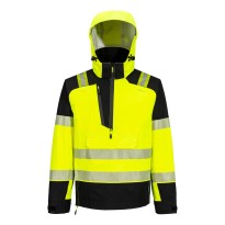 Blouson de Travail Haute Visibilité Multipoches Imperméable Stretch avec Capuche Portwest T161