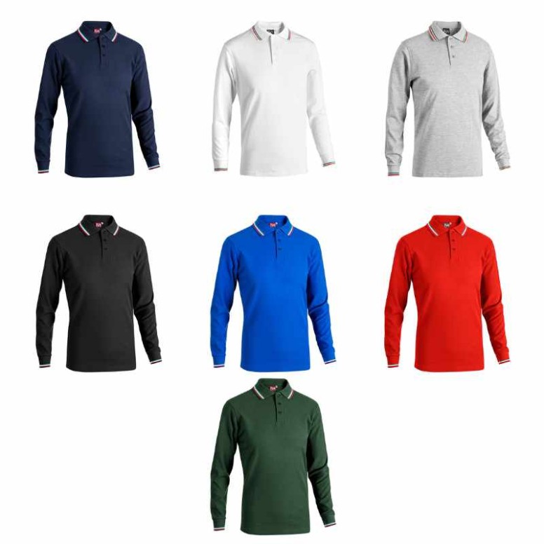 Polo de Travail Manches Longues 100% Coton...