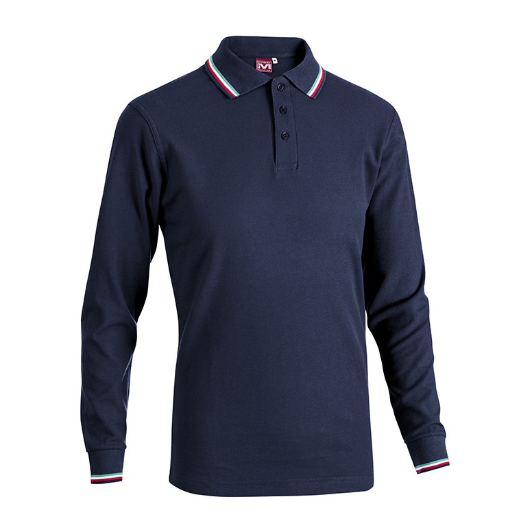 Polo de Travail Manches Longues 100% Coton...