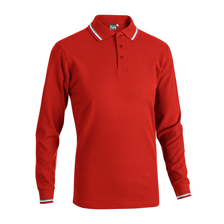 Polo de Travail Manches Longues 100% Coton...