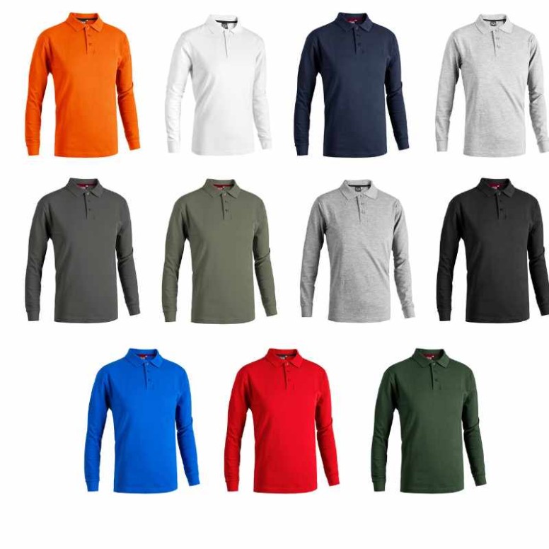 Polo de Travail Manches Longues 100% Coton...