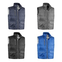 Gilet de Travail Multipoches Fermeture Complète Sottozero...