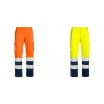 Pantalon de Travail Haute Visibilité Multipoches Stretch Sottozero Pantalon H.V. Stretch 1590