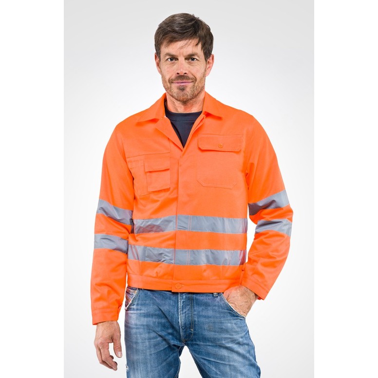 Veste de Travail Haute Visibilité Multipoches...