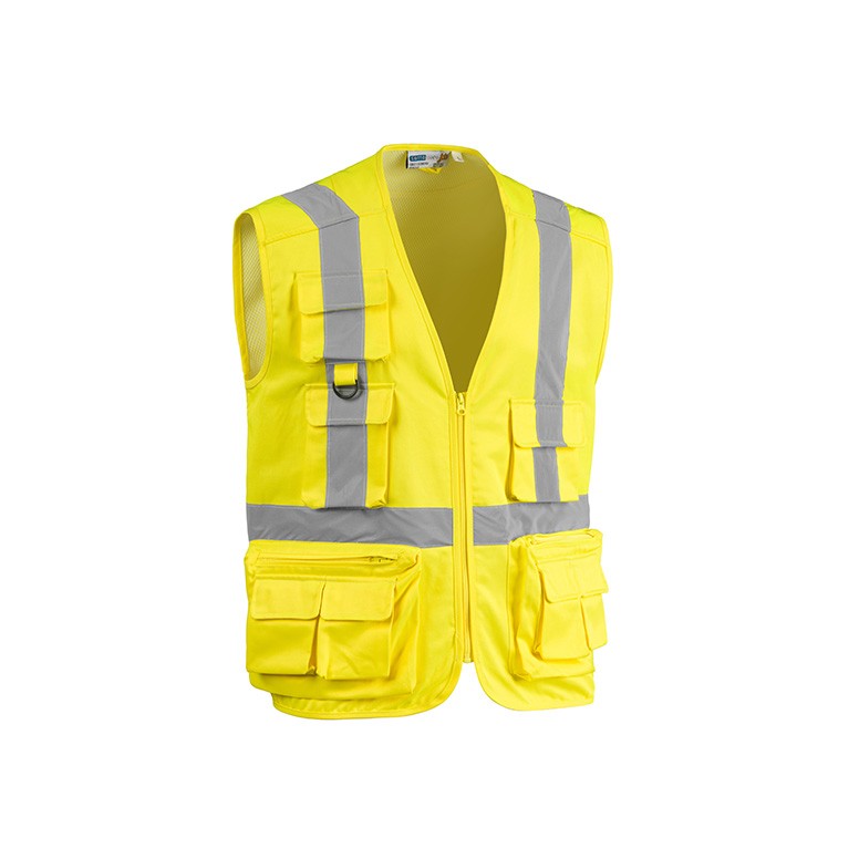 Gilet de Travail Haute Visibilité Multipoches...