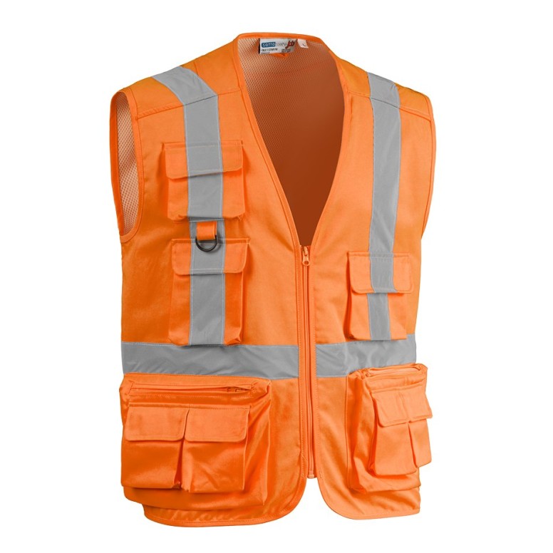 Gilet de Travail Haute Visibilité Multipoches...