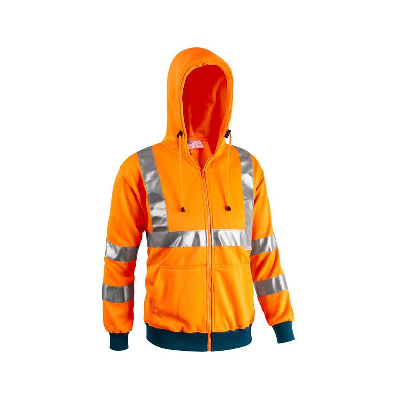 Sweat à Capuche Haute Visibilité Zip Entière...