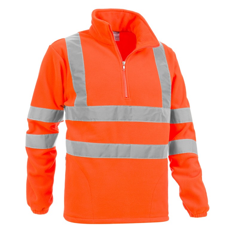 Sweat Polaire Haute Visibilité Demi-Zip...