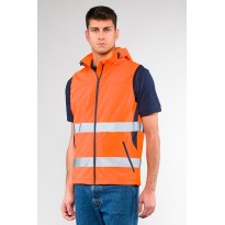Gilet de Travail Haute Visibilité avec Capuche Fermeture...
