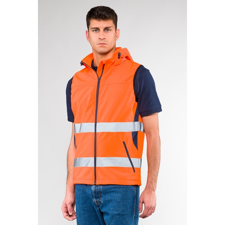 Gilet de Travail Haute Visibilité avec Capuche...