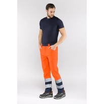 Pantalon de Travail Haute Visibilité Multipoches Stretch...