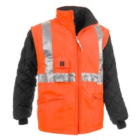 Blouson de Travail Haute Visibilité Multipoches  Avec manches amovibles Sottozero Autoroutier 2301