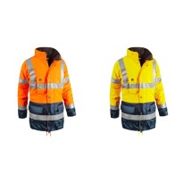 Parka de Travail Haute Visibilité Multipoches Imperméable...