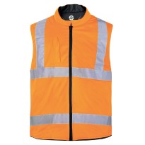 Gilets réversibles Sparco haute visibilité multipoches matelassé - Reverside