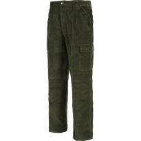 Tous Dehors - Pantalons de Travail Multipoches en Velours 100% Coton Résistants Couleur Vert Kaki Taille 48