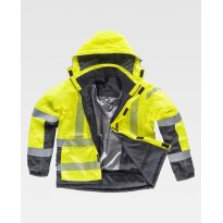 Tous Dehors - Blouson de Travail Rembourré Haute Visibilité S9261 - Workteam Couleur Jaune/Gris Taille L