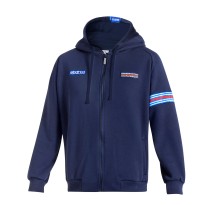 Sweat-shirt de travail à zip intégral avec capuche Sparco Martini Racing Hooded Full Zip BMF0013D0