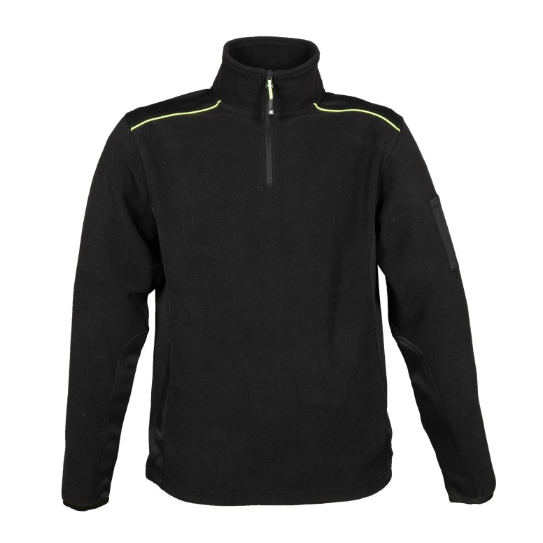Polaire de travail avec zip court Stretch...