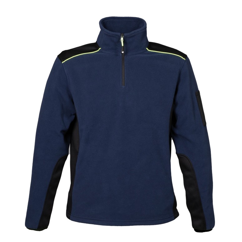 Polaire de travail avec zip court Stretch...