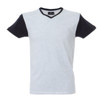 5 Pièces - T-Shirt col V de travail 100% Coton Bicolore JRC Cadice 989990