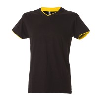 5 Pièces - T-Shirt col V de travail 100% Coton Bicolore JRC Serbia 992034