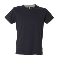 5 Pièces - T-Shirt col V de travail 100% Coton Bicolore JRC Serbia 992034