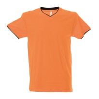 5 Pièces - T-Shirt col V de travail 100% Coton Bicolore JRC Serbia 992034