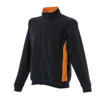 Sweat-shirt à zip long bicolore de travail Made in Italy...