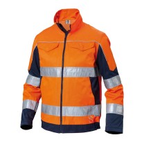 Tous Dehors - Blouson de travail Siggi Bicouleur Haute visibilité taille L couleur bleu orange