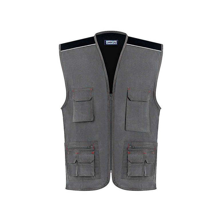 Gilet de Travail Multipoches Zip Intégral...