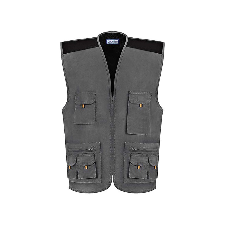 Gilet de Travail Multipoches Stretch Zip...