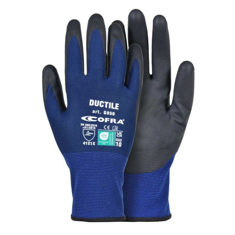 12 Pièces - Gants de Travail en Nitrile Cofra...