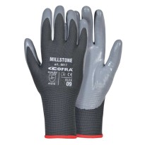 12 Pièces - Gants de Travail en Nitrile Cofra Millstone G017